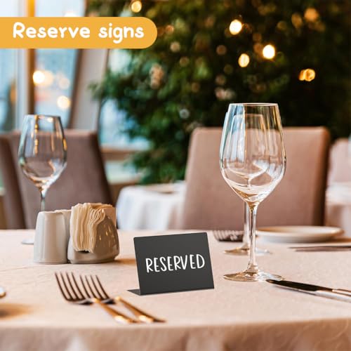Image of Climberty 12Pcs Reuseable Price Display Stands 4 inch x 3 inch Chalkboard Stand for Displaying Price, Dish Name, with White Marker & Wipe Cloth, Versatile Samll Display Stand for Buffet Party, Bakery