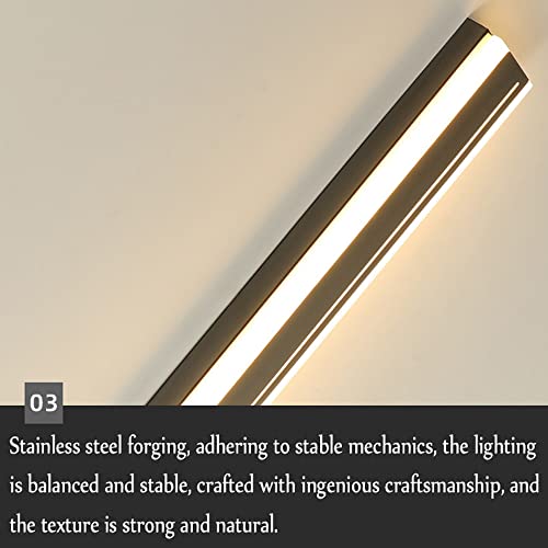 Yhqsyks Outdoor Waterproof Linear Wall Light Long Strip Modern Led Wall Lighting Minimalist Long Villa Gate Garden Light Wall Washer Light Background Wall Light Matte Black Porch Lights #TOP7