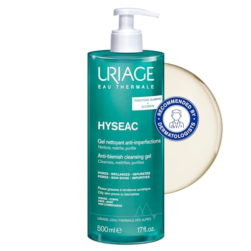 Gel Nettoyant Uriage Hyseac anti-acné sébum peaux grasses sans savon 500 ml