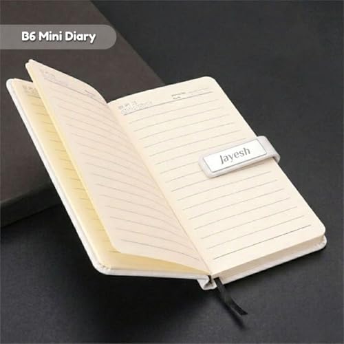 Image of Giftana 4 in 1 Personalized Diary with Pen, Mobile Stand and Coffee Tumbler 510ml Gift Set for Men & Women, Customized Gifts for Doctors, Personalised New Year Corporate Gift Set for Employee (White)