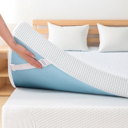 Subrtex 3 Inch Gel-Infused Memory Foam Mattress Topper High Density Breathable Bed Topper Rayon Made from Bamboo Cover CertiPUR-US Certified (Twin)
