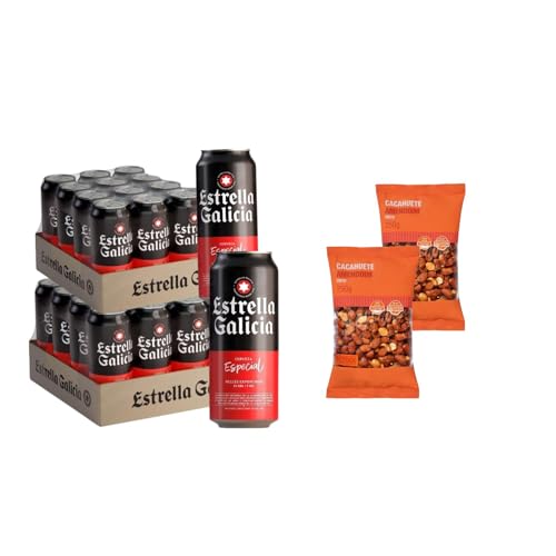 UBOON - Especial - Cerveza Lager Especial, Pack 24 Latas de 33 cl, Sabor Ligero y Amargo, Aroma a Lúpulo, 5,5% Volumen de Alcohol + ¡Incluye Dos Cacahuete frito mezcla Mercadona de Regalo
