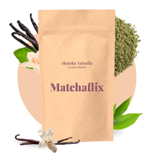 Matchaflix | Té Matcha Premium Sabor Vainilla (100 Gramos) | Té Instantáneo | Healthy | Green Drink | Doypack (Doypack)