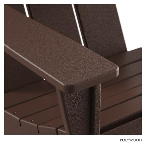 Image of POLYWOOD AD420MA Modern Adirondack Chair, Mahogany