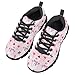 Pointodoor Girls Cartoon Shoes Non-Slip Big Kids Sneakers with Pink Snowman Print Tennis Running Shoes Fashion Lightweight Breathable Kids Sneakers 4