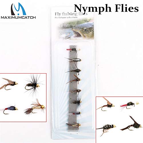 umcatchHead Nymph Flies 10 Assortment 8 Patterns Panfish HighSteel