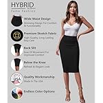 Hybrid-Company-Womens-Premium-Nylon-Ponte-Stretch-High-Waist-Pencil-Suit-Skirt-Below-Knee Hybrid & Company Women's Premium Nylon Ponte Stretch High Waist Pencil Suit Skirt Below Knee