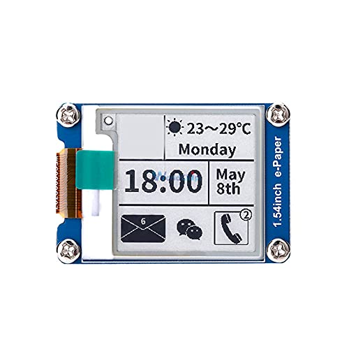 1.54inch e-Paper Module 200x200 E-Ink Display Screen 2-Color Black & White SPI Wide Viewing Angle Supports Partial Refresh