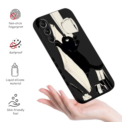 Coque Samsung S24 Plus Noir Chat LEECG protection fine - 4