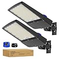 HYPERLITE Led Parking Lot Lights Outdoor 300W - UL Listed Wall Mount LED Stadium Flood Light - 45000lm 5000K Parking Lights Commercial for Backyard Court Street Driveways Highway Farm - 2Packs