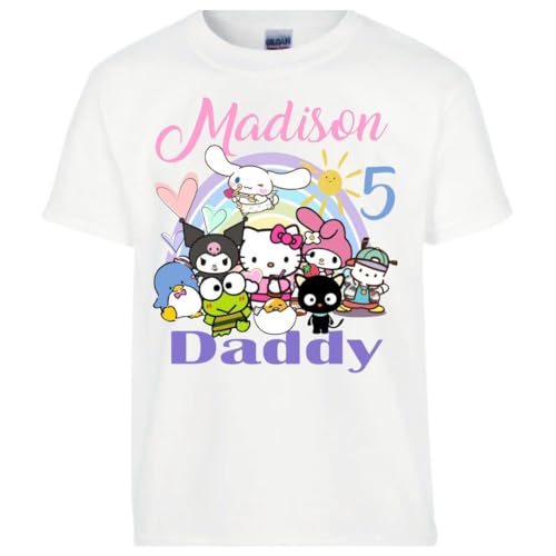 Personalized shirt for birthday girls Hello, add name and age, family matching birthday girls3
