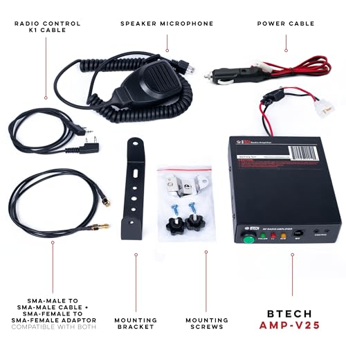 BTECH AMP-V25 Amplifier | 20-40W Power Boost for VHF (136-174MHz) | Compatible with Handheld Radios | Amplifies Analog and Digital Modes | Ideal for Mobile, Field, & Home Use by BTECH - Used condition - Image 6