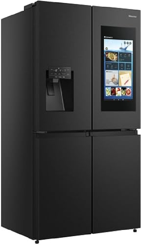 Hisense Pureflat Eclipse RQ760N4IFE Plumbed Total No Frost American Fridge Freezer - Black - E Rated - 4