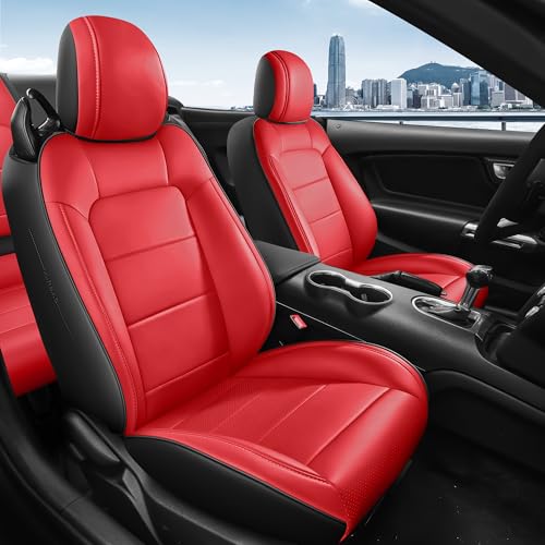 Image of Custom Fit Ford Mustang Convertible Seat Cover 2015-2026 Leather