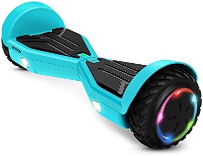 Jetson Hoverboard - Spin Hoverboard with Off-Road All-Terrain Wheels - Hoverboard with Light Up LED Headlights and Wheels - Heavy Duty Self-Balancing Smart Hoverboard (Blue)