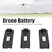 Bewinner 3PCS 3.7V 2600mAh LiPo Battery, High Battery Capacity, Rechargeable Quadcopter Drone Lithium Batter for E88max E99max P8 a15, Mini Drone Battery Spare Parts