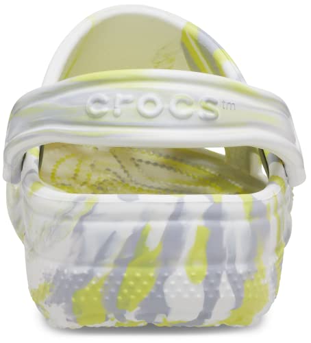 Image of crocs Unisex Adult Classic Marbled Clog White /Microchip (206867-1FJ)