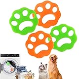 Ruayia 4 Stücke Tierhaarentferner Waschmaschine, Fusselbälle Waschmaschine, Katzenhaarentferner Waschmaschine, Wiederverwendbarer Tierhaarentferner, Silikon Haarfänger Entfernt - Stil 2