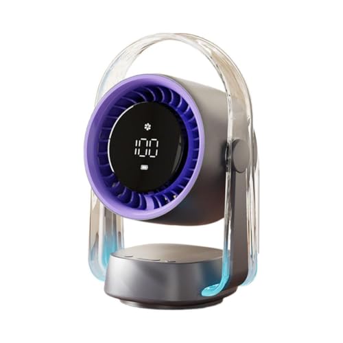 Winkeabuy Potente ventilador de escritorio, ventilador de escritorio montado en la pared con USB recargable, ventilador de mesa portátil, batería de viaje recargable
