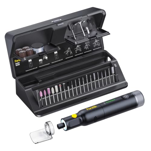 Fanttik F2 Pro Kit �~�j���[�^�[�Z�b�g 5�i�ϑ� 25000RPM | 44�t���i�t��, �R�[�h���X, 4V USB-C�[�d, �����N���b�N�J�P�[�X, �v�����f�� 3D�v�����g ���� ������ ���� �ؒf �؍� ��o�� DIY�H��