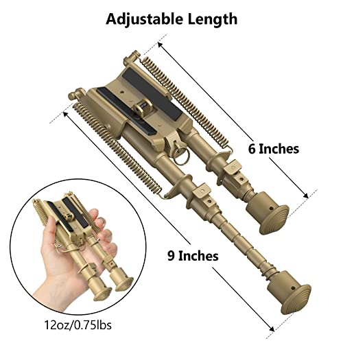 Cvlife 6-9 Inches Bipod Picatinny Bipod, Flat Dark Earth Bipod #TOP2