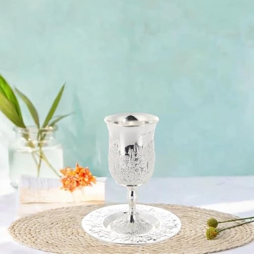 Coupe Kiddouch argent style Jérusalem le cadeau idéal pour anniversaires