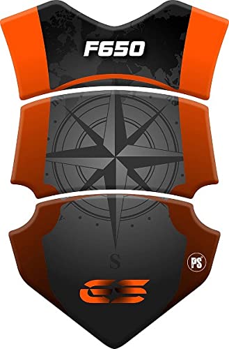 Protège-réservoir BMW F650 GS évite rayures résine 3D orange