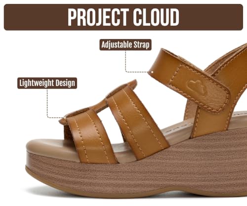 Image of Project Cloud Girls Sandals with Adjustable Buckle Wedge Sandals 2026