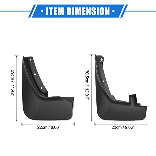 Image of Mud Flaps Kit Compatible for Ford Explorer 2020-2024, Quality Plastic Black Front and Rear Splash Guards