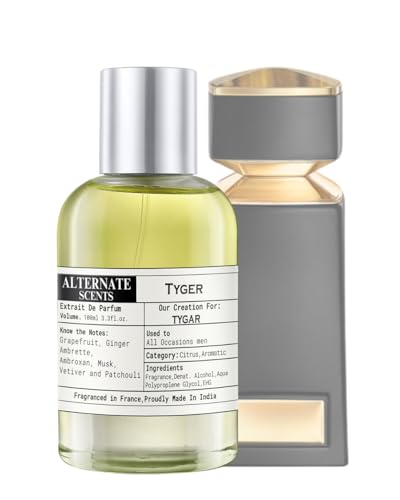 Image of Alternate Scents TYGER Long Lasting 100ml Perfume For Men |Strong& long Lasting with 30% Oil Concentration|Woody Citrus Earthy Perfume | Fragrance From France | Made In India|