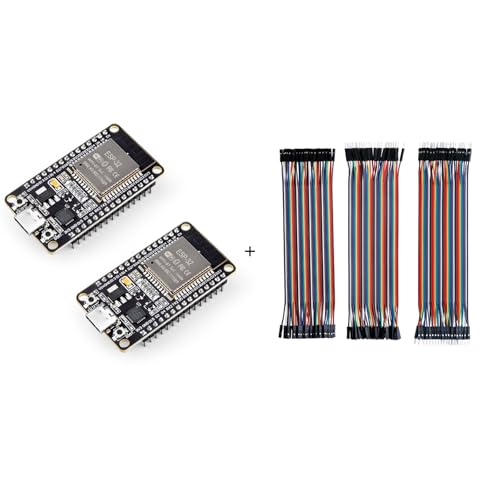 ELEGOO 2PCS ESP-32 Carte Type-C et Câbles Dupont