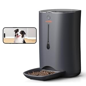 WOPET Automatic Dog Feeder with Camera, 7L Pet Feeder with 1080P HD Video, APP Control, 5G WiFi Smart Feeder for Dogs & Cats
