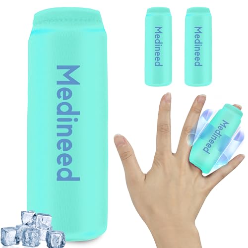 Image of 2PCS Finger Sleeves Gel Ice Pack, Lasting Cold Compress Freeze Sleeve, Reusable Finger Brace Ice Packs for Injuries, Arthritis, Tendonitis, Gout, Sprains, Middle Protectors(Green)