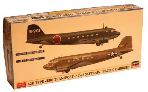 Avion L2D Type Zero et C47 Skytrain Hasegawa 10687 maquette Pacifique militaire
