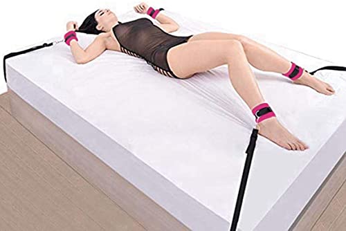 Bed Restraints Sex Adults Bondaged Kit for Couples Sex Restraintants for Women Sex Kit Furniture Position Underware Yoga Sunglasses (Blackpink)