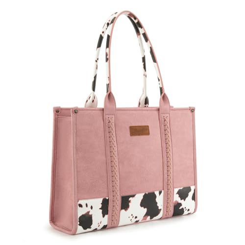 Image of Montana West x Wrangler Tote Bag for Women Western Cow Print Purse Designer Top Handle Handbags