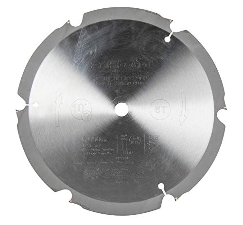 Metabo HPT Miter Saw/Table Saw Blade, 10-Inch, Fiber Cement Blade, 6-Tooth, Polycrystalline Diamond Tips (18108M)
