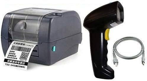 TSC TTP 345 Barcode Printer with HGS2890 Mindware Scanner (Perfect for Seller Flex)