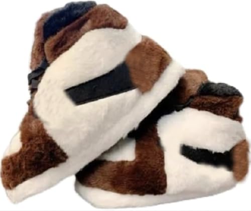 Image of Warm Furry Sneakers Slipper Comfy House Shoes Winter Plush Fuzzy Slipper Shoes For Women Men One Size Fits Most Fluffy Slides For Indoor Outdoor Bigfoot Gifts Houseshoes