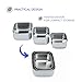 Sustainable Containables Stainless Steel Food Storage Containers with Clear Platinum Silicone Lids, Airtight, Leakproof 18/8 (304) Food Grade SS Nested 3Pk 20/30/40 oz Plastic-Free