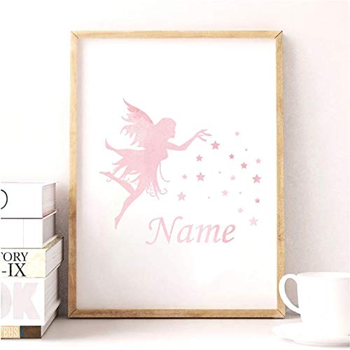 Pintura de la muchacha con nombre en lienzo para llenar de ilusión el cuarto de las niñas