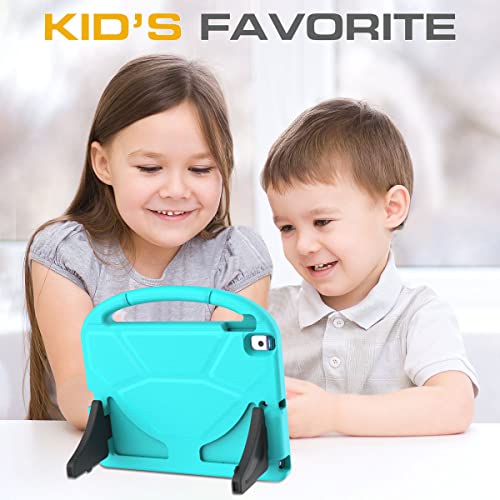 Image of Kids Case for iPad 9th /8th /7th Generation, iPad 10.2 Kids Case with Built-in Screen Protector, Durable Shockproof Handle Stand Protective Cover for iPad 10.2 Inch 2021 /2020 /2019, Teal