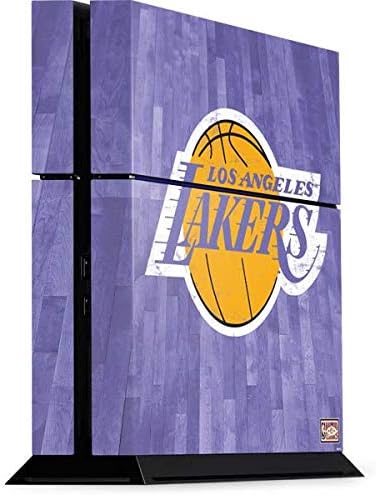 Skinit Decal Gaming Skin for PS4 Console - Officially Licensed NBA Los Angeles Lakers Hardwood Classics Design