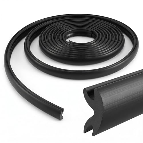 Haitozern Boat Rub Rail Flexible Vinyl Insert 50.85 x 3/4 x 3/8 Flexible Marine Grade TPE Bumper Insert for Boats Kayaks Pontoons