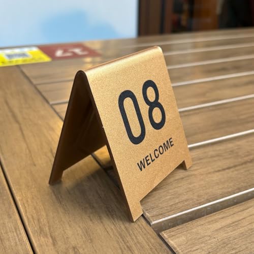 Czarne akrylowe cyfry na stół 1-10 na wesela i imprezy Dwustronne oznakowanie w stylu namiotu do restauracji, recepcji, bankietów i kawiarni (6 cm)