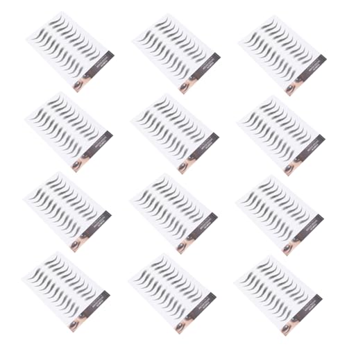 ERINGOGO 12 hojas Pegatinas de Cejas Impermeables Imitación Pelo Tatuajes Temporales Reutilizables para Mujeres Aplicación Rápida y Natural