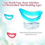 2pcs Eye Wash Cup Silicone Eye Wash Bath Kit Effective Eye Cleansing Cup for Eye Rinse Portable Eye Care Tool Eye Cleaner for Quick SoothingTired Eyes Refresh Clean Eye Dust Makeup Irritants - Image 3