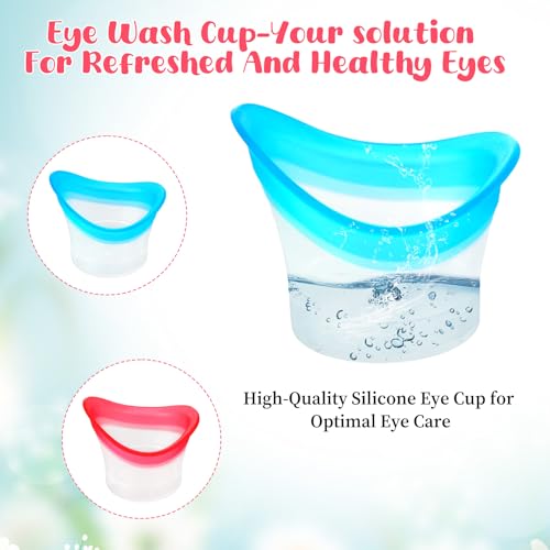 2 Stücke 10ml Silikon Augen Bade Tasse AugenspüLung Weiche Augen Waschschale Augendusche Wiederverwendbar Badewanne Tragbare Augenbadewanne Augenreinigung Werkzeug für Brillen Pflege Beruhigung Müder
