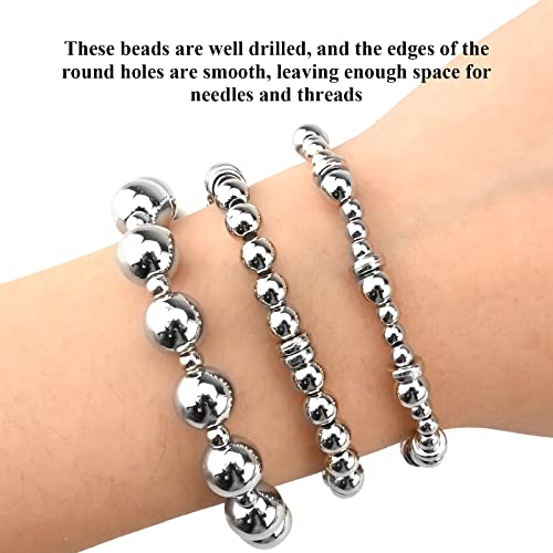 1250 Pcs Beads for Jewelry Making Smooth Flat and Round Spacer Bead with Storage Box - Image 3