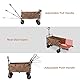 Rowce Bollerwagen Faltbar Strand Handwagen mit Getränkehalter Verstellbarem Griff,Gartenwagen für Alle Gelände Transportwagen,klappbollerwagen 120kg Belastbarkeit,für Draussen Camping Einkaufen